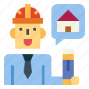 house, architect, man, construction, engineer