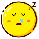 cute, emoji, emoticon, expression, sleep