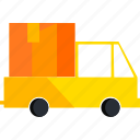 delivery, box, logistic, package, truck, vehicle