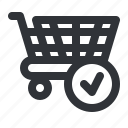 ecommerce, buy, cart, check, shopping, verified