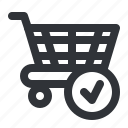 ecommerce, buy, cart, check, shopping, verified