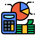 banknote, calculator, chart, economic, finance