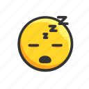 emoji, emoticon, emotion, expression, feeling, sleep