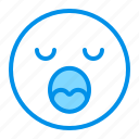 emoji, emoticon, face, sleep, yawn