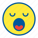 emoji, emoticon, face, sleep, yawn