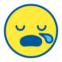 emoji, emoticon, face, sleep, tired