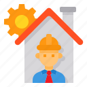 architecture, construction, engineer, gear, house