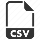 csv, document, extension, file, format