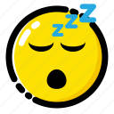 emoji, emoticon, expression, sleep