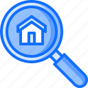 architecture, building, estate, house, magnifier, real, search