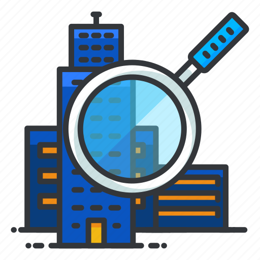 Building, estate, real, search icon - Download on Iconfinder