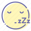 busy, emoji, face, sleep