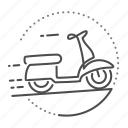 scooter, delivery, transport, shipping