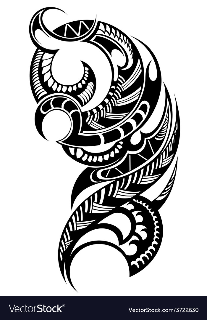 Maori styled tattoo pattern Royalty Free Vector Image