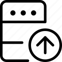 server, upload, database, arrow