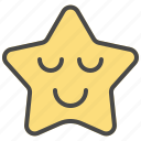 star, emoticon, face, sleep, emoji, expression