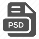 document, extension, file, format, photoshop, psd, type