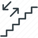 downward, staircase, stairs, stairs arrows, steps, upward