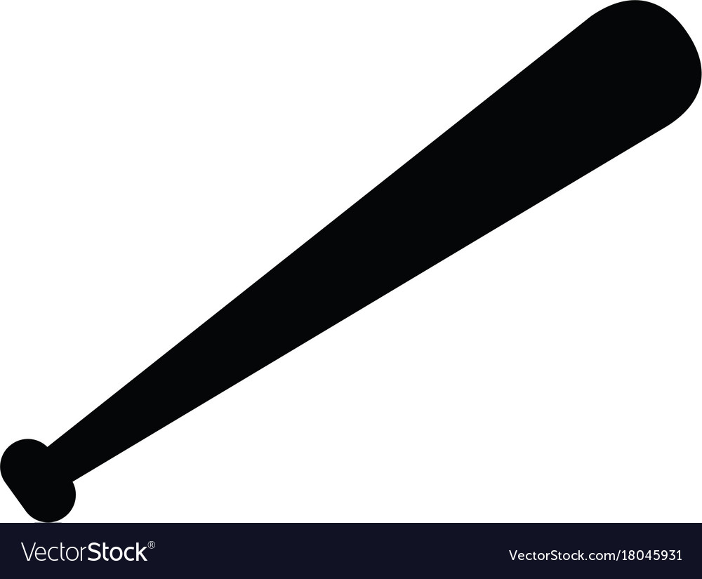 Baseball Bat Vector Silhouette