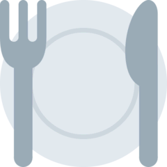 fork and knife with plate Emoji