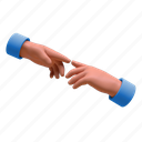 3d, communication, social, connect, touch, hand, gesture 