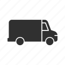 delivery truck, truck, van, vehicle