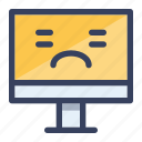 computer, sad, emoticon, emoji