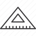 triangle, ruler, geometry, measure