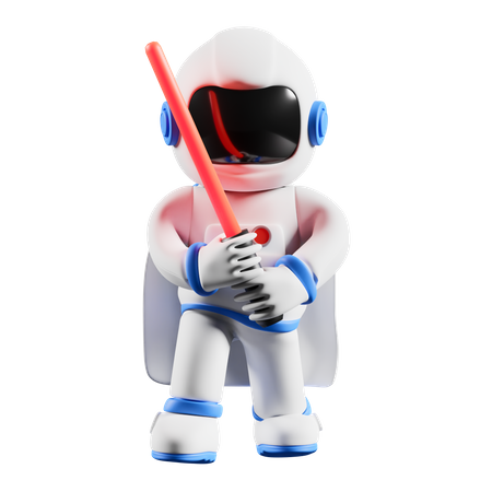 Astronaut skywalker  3D Illustration