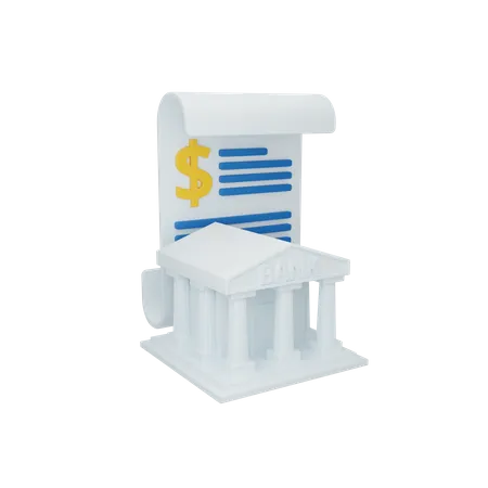 Bank Statement  3D Illustration