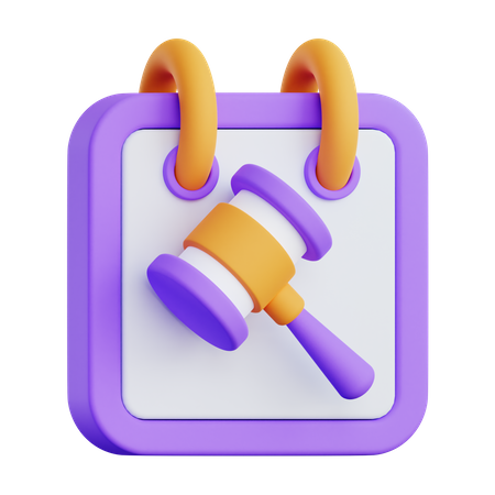 Bidding Date  3D Icon