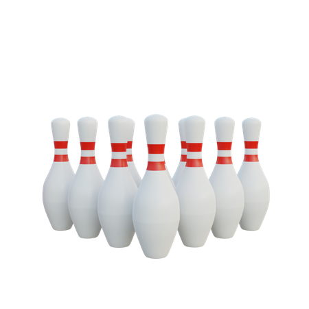 Bowling Pins  3D Icon