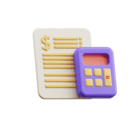 Budget calculation  3D Icon