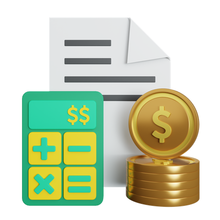 Budget Calculation  3D Illustration