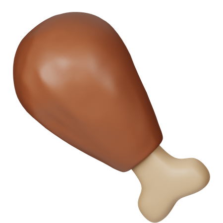 Chicken Drumstick  3D Icon