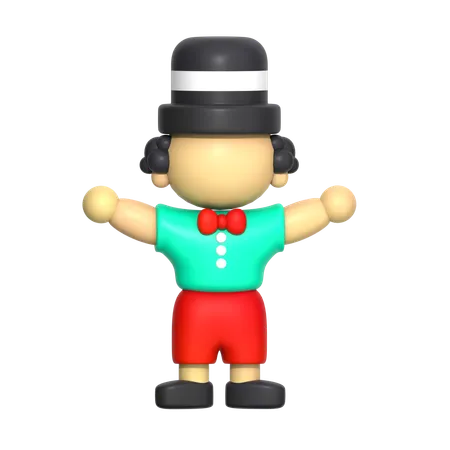 Circus Boy  3D Icon