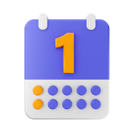 Date 1  3D Icon