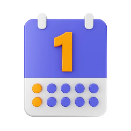 Date 1  3D Icon