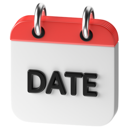 Date  3D Icon