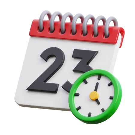 Date and Time  3D Icon