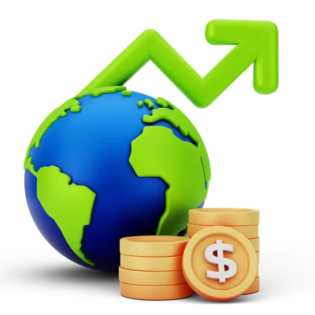 Dollar Increasing  3D Icon