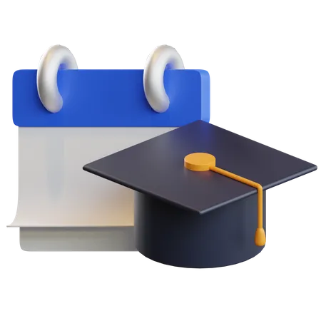 Graduation Date  3D Illustration