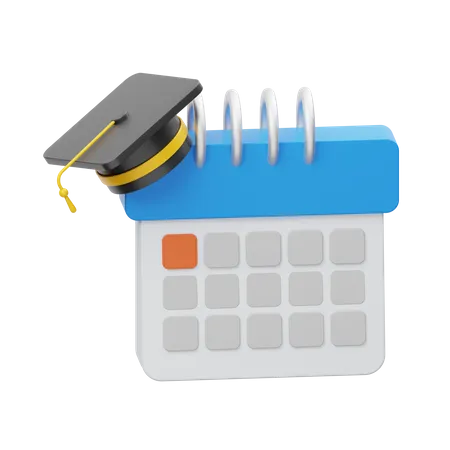 Graduation Date  3D Illustration