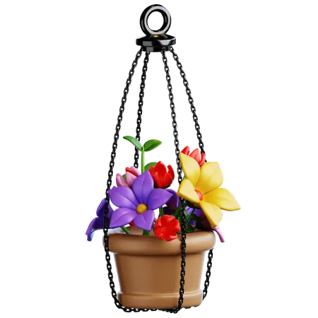 Hanging Flower Pot  3D Icon