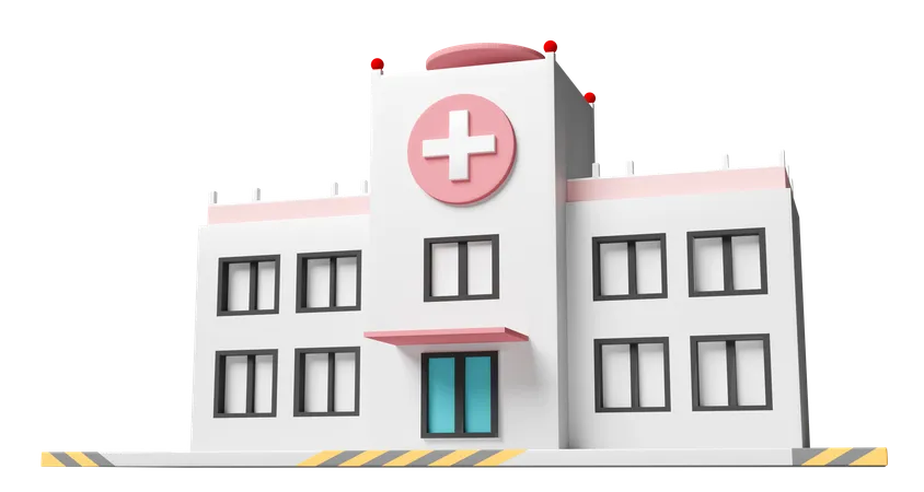 Hospital Building  3D Icon