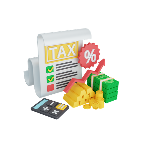 Tax Calculation  3D Illustration