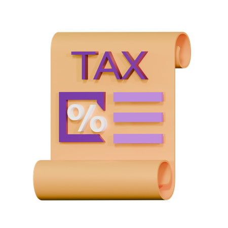 Tax Invoice  3D Icon