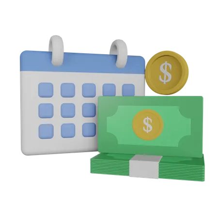 Tax payment date  3D Illustration