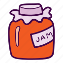 glass, jam, jar, marmalade