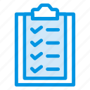 checklist, clipboard, form, office